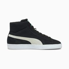 Suede Mid XXI Sneakers, Puma Black-Puma White-Amazon Green, extralarge Puma Suede Mid, Running With Stroller, Ralph Sampson, Long Distance Running, Sneaker Lovers, Sneakers Puma, Puma X