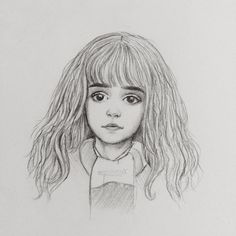 Hermione Sketch, Harry Potter Sketches, Buku Harry Potter, Girl Drawing Sketches