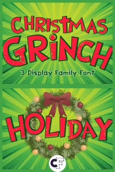 Christmas Grinch Font Grinch Font, Christmas Fonts Free, Trendy Fonts, Christmas Grinch, Christmas Fonts, Stylish Fonts, Font A, Creative Fonts, Display Font