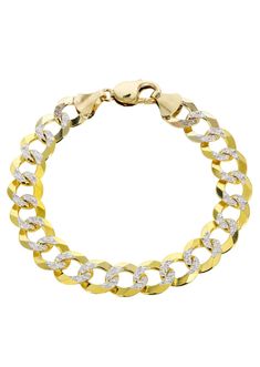 Semi Solid Yellow White Pave Cuban Bracelet | 10K Yellow Gold. This bracelet is fully customizable, so you can pick your length and width above. Once you selected you length and width, you can see the adjusted gram weight above the price. -100% REAL GOLD -LIFETIME WARRANTY -LIFETIME MAINTENANCE -LIFETIME UPGRADE -15 DAY MONEY BACK GUARANTEE -FREE SHIPPING -FINANCING AVAILABLE Xo Jewelry, Gold Earrings For Men, Mens Diamond Bracelet, Cuban Bracelet, Gold Watches Women, Silver Chain For Men, Mens Gold Rings, Mens Bracelet Silver, Gold Chain With Pendant