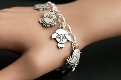 Animal Bracelet.  Baby Animals Charm Bracelet. Cartoon Bracelet. Cartoon Animals Bracelet. Silver Charm Bracelet. Handmade Jewelry. by GatheringCharms from Gathering Charms by Gilliauna. Find it now at https://ift.tt/2ppZ4KT! Cute Nickel-free Charm Bracelet For Friendship, Playful Nickel-free Charm Bracelet For Gift, Playful Silver Charm Bracelet For Gift, Playful Silver Charm Bracelet As Gift, Playful Silver Charm Bracelet Perfect As A Gift, Playful Silver Jewelry For Friendship, Silver Novelty Charm Bracelet For Birthday, Personalized Playful Silver Charm Bracelet, Cute Silver Charm Bracelet For Birthday