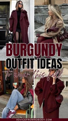 Burgundy With Brown Outfit, Deep Red Boots Outfit, Fall Burgandy Outfits, Gray And Maroon Outfit, Red White And Pink Outfit, Burgundy Outfits For Women Classy, Burgundy Flare Leggings Outfit, Burgundy And Camel Outfit, Oxblood Boots Outfit