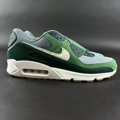 Nike Men's Air Max 90 Premium Pro Green Forest Pale Ivory Shoes Dh4621-300 Sizes 13 - 14 Note: Laces Are Included. New Without Box. Follow Us! We List Lots Of New Shoes And Athletic Wear Daily! We Package All Items Carefully And Box Ship Asap. Nike Air Max Trainers, Nike Air Max Command, Nike Air Uptempo, Nike Vapormax Flyknit, Ivory Shoes, Air Max 90 Premium, Nike Air Force Ones, Mens Nike Shoes, Green Forest