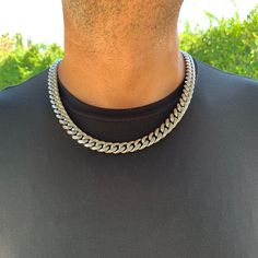 This is a listing for a Stainless Steel Cuban Link Chain with a secure and easy to use lobster clasp closure. Perfect to wear alone or layer with your favorite pendant. Stainless Steel is very durable and does not tarnish. You will love the look and feel of this chain. A matching bracelet is shown in one of the pictures but listed separately. https://etsy.me/31wBRXB The Cuban Link Chain is unisex and I can make the chain any length you like. The Cuban Link Chain Collection has matching bracelets Silver Cuban Link Necklace, Everyday Silver Cuban Link Necklace, Miami Cuban Link, Miami Cuban Link Chain, Miami Cuban, Cuban Link, Cuban Link Chain, Matching Bracelets, Stainless Steel Chain