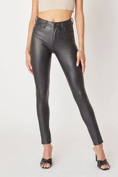 High Rise Faux Leather Super Skinny Pants Style# KC2012BK Favorite Sweater, Faux Leather Pants, Chic Boutique, Chic Style, New Dress, Leather Pants, Night Out, High Rise, Cute Outfits