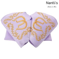 Moño Charro TM-72512 - Charro Bow Tie Quinceanera Damas And Chambelanes, Embroidered Bow, Neck Embroidery, Prom Dresses Sleeveless, Traditional Mexican, For The, Bow Ties, Quince, Purple Gold