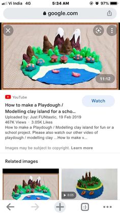 an image of a cake made to look like the island on google's page