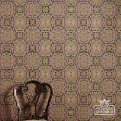 Sgt. Pepper Wallpaper in Mustard - Sgt. Pepper is one of our early lino block designs, inspired by a Portuguese cathedral ceiling. Reprinted on Matt paper for a softer, more accessible feel, this curling and detailed geometric design has a hint of arts and crafts in striking modern colours. Victorian Hallway Ideas, Pepper Wallpaper, Victorian Hallway Tiles, Edwardian Bathroom, Paper Paste