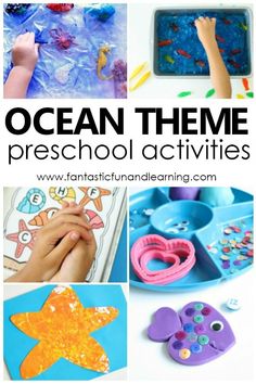 ocean theme preschool activities and crafts for kids to do on the beach or in the water