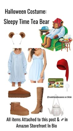 halloween costume sleepy time tea bear all items attached to this post & in amazon storefront in bbq