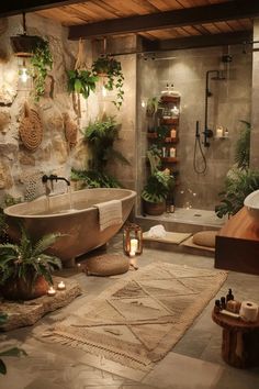 Modern Luxury Bathroom Ideas: 16 Stunning Styles for Your Home Bathroom With High Window, Bathroom In Bedroom Ideas, Modern Italian Bathroom, Chill Bathroom Ideas, Grand Bathroom Luxury Master Bath, Master Bath With Dark Floors, Bathroom Apartment Aesthetic, Bathroom With Freestanding Bathtub, Couple Bathroom Ideas