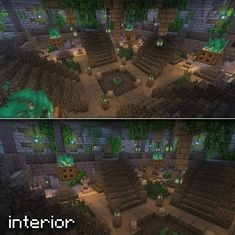 the interior and exterior of a minecraft village