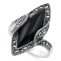 Sterling Silver Marcasite Rings | Marcasite Rings - 70% Below Retail Marcasite Jewelry, Marcasite Ring, Silver Jewelry Design, Sterling Silver Marcasite, Rings Jewelry Fashion, Purple Stones, Silver Diamonds, Granada, Jewelry Trends