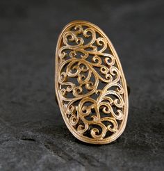 Statement Gold filigrán gyűrű Statement ring filigrán | Etsy Gold Sterling Silver Filigree Ring Gift, Gold Filigree Ring In Sterling Silver For Gift, Elegant Oval Crafted Jewelry, Elegant Etched Filigree Ring For Anniversary, Elegant Etched Filigree Anniversary Ring, Handmade Gold Filigree Ring In Sterling Silver, Oval Carved Filigree Ring For Anniversary, Unique Gold Filigree Ring For Wedding, Gold Filigree Ring In Sterling Silver