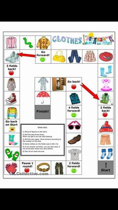 the clothes and shoes game is shown with an arrow pointing to it's contents