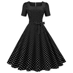 1950 Vintage Dress for Women: Women's vintage polka dot summer short puff sleeves dresses causal wedding birthday tea party a-line swing kentucky derby dresses, retro polka dots knee length slim fit high waist A-line 1950s dresses for women, classic vintage black yellow red green 1950s rockabilly dress for women, great as wedding guest party dress, evening party gown, tea party dress, formal dress, bridesmaid homecoming dress, cocktail dresses, confirmation dresses. Polka Dot Rockabilly Dress for Women: Womens 40's 50's 60's style peter pan collar cocktail tea party dress is made of high quality fabric, with great soft hand-feeling, very breathable and skin-friendly, very cool and comfortable to wear in hot summer days, let you enjoy the relaxing holidays. Retro polka dot dress classic and Causal Wedding, Derby Dresses, 1950 Vintage Dresses, Summer Casual Dresses, Kentucky Derby Dress, Confirmation Dresses, 1950s Rockabilly, Anniversary Dress, Vintage Polka Dot Dress