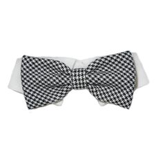 a bow tie that is black and white