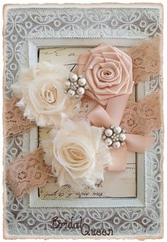 "This wedding garter set is hand-made with vintage blush color stretch lace 1\" wide, ivory chiffon flowers and Blush satin roses. Both garters are embellished with rhinestone and pearl buttons. SIZE Each garter is made to your specific size. Please measure your thigh and select the size from the drop down menu. Free fashion tape is included in each order. MONOGRAM Personalize your garters by adding a monogram! Please check our monogram style in the last picture. It will be printed on a matching Rhinestone Garter, Bridal Garter Lace, Wedding Garter Lace, Bridal Garters Set, Wedding Garter Set, Wedding Garters, Fashion Tape, Ivory Flower, Free Fashion