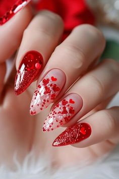 Valentine's Nail Art, Nail Valentines Day, Pastel Goth Nails, Valentines Day Nails Ideas, Valentines Nails Designs, Valentines Nail Art, Photo Valentines, Valentines Day Nail Art, Valentines Day Nail