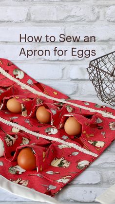 how to sew an apron for eggs