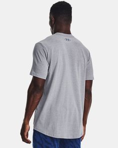 Super-soft, cotton-blend fabric provides all-day comfort|Ribbed collar Under Armour Cotton Crew Neck Top, Under Armour Relaxed Fit Crew Neck Top, Athletic Heather Cotton Top For Streetwear, Gray Cotton Sports Tops, Heather Gray Cotton Top For Streetwear, Sporty Athletic Heather Cotton Top, Casual Heather Grey Cotton Top, Sporty Cotton Top In Gray, Heather Grey Relaxed Fit Cotton Top