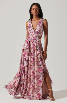 Floral maxi dress


V-shaped neckline
Maxi length runs long
Concealed zipper closure on back of skirt
Fully lined
Lace-up detail on upper back
Open back, cutouts on side
Dry clean only
Self: 100% Polyester / Lining: 100% Polyester
Style# ACDR101457 Formal Wedding Attire, Blush Pink Bridesmaids, Floral Bridesmaid Dresses, Pink Floral Maxi Dress, Peony Pink, 2024 Style, Wedding Attire Guest, Rust Dress, Maid Dress