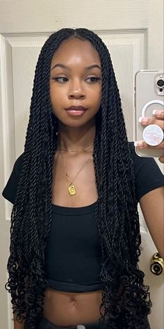 Senegalese Twist Hairstyles, Afrikaanse Mode, Braided Hairstyles For Teens, Twist Braid Hairstyles, African Braids Hairstyles