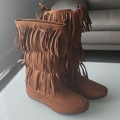 So American Heritage Nwot Fridge Boots In Color Tan. These Are A Size 10. Lovely Style Fringe Boots, American Heritage, New Color, Bootie Boots, Ankle Boots, Size 10, Women Shoes, Boots, 10 Things