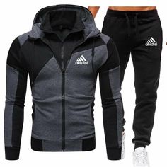 Harajuku Fashion Men, Male Suit, Suit Man, Suit Clothing, Sports Sweatpants, Contrast Hoodie, Tracksuit Men, Track Suit Men, Collared Sweatshirt