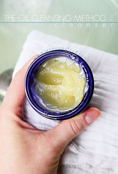 The Oil Cleansing Method Cleanser - Jenni Raincloud Cleansing Balm Recipe, Diy Cleansing Oil, Oil Face Cleanser, Homemade Face Wash, Diy Makeup Recipe, Diy Jelly, Organic Skin Care Recipes