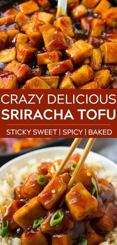 Spicy Tofu Stir Fry, Sweet And Spicy Tofu, Baking Tofu, Sriracha Tofu, Keto Vegan, Fry Sauce