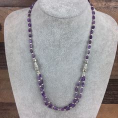 New Without Tags. Purple Amethyst Stone And Bead Necklace Approximately 22.5”. Handmade And Strung So It’s Not Perfect. Silver Amethyst Single Strand Necklace, Silver Single Strand Amethyst Necklace, Silver Amethyst Necklace With Single Strand, Spiritual Silver Amethyst Beaded Necklaces, Spiritual Silver Single Strand Crystal Necklace, Bohemian Silver Amethyst Beaded Necklace, Spiritual Silver Amethyst Beaded Necklace, Silver Double Strand Beaded Necklaces With Natural Stones, Silver Beaded Necklaces With Faceted Amethyst