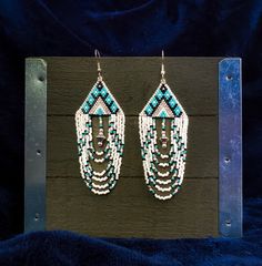 Aztec Earrings, Seed Bead Projects, Diy Seed Bead Earrings, Beaded Fringe Earrings, Ankle Jewelry, Bead Projects, Beaded Fringe, Seed Bead Earrings, Fringe Earrings