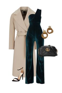 Holiday party outfit idea Christmas Party Jumpsuit Outfit, Christmas Jumpsuit Outfit, Awards Dinner Outfit, Couples Christmas Party Outfits, Christmas Company Party Outfit, Christmas Outfits 2023, Women Birthday Outfit Ideas, Winter Fancy Dinner Outfit, Christmas Party Outfits 2022