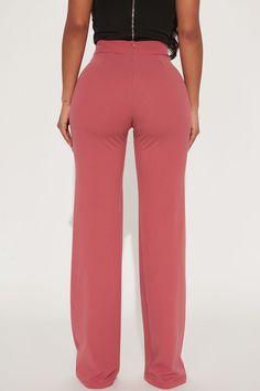 Available In Hunter. Tall: 36" Inseam High Rise Pintuck Front Hidden Back Zipper Stretch 95% Polyester 5% Spandex Imported | Tall Victoria High Waisted Dress Pants in Mauve size XL by Fashion Nova Stretch Solid Color Lounge Pants, Stretch Solid Color Pants For Loungewear, Full Length Solid Color Pants For Loungewear, Solid Color Full Length Pants For Loungewear, Solid Color Full Length Loungewear Pants, Full Length Solid Color Loungewear Pants, Fitted Wide Leg Bottoms, Fitted Wide Leg Plain Bottoms, Stretch Pink Pants