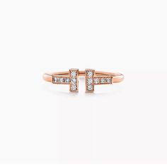 18k Rose Gold With Round Brilliant Diamonds Carat Total Weight .13 Size: 8, Worn Twice Too Big On Me Classy But Elegant Originally Paid $2,850 Still Have The Original Tags On Wire Rose, Jewelry Tiffany, Ring Engagement, Open Ring, Brilliant Diamond, Womens Jewelry Rings, 18k Rose Gold, Tiffany & Co., Round Brilliant