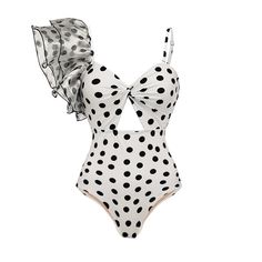 Polka Dot Tankini For Pool, Polka Dot Summer Swimwear For Pool, Polka Dot Tankini For Pool And Beach Season, Spring Nylon One Piece Beachwear, Spring Beachwear Nylon One Piece, Polka Dot Swimwear For Poolside Summer, White Polyamide Swimwear For Vacation, Polka Dot Swimwear For Summer Vacation, Polka Dot Swimwear For Summer