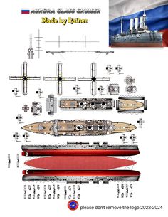 an image of a ship with plans for it's hulls and other parts