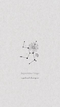 an image of the zodiac sign virgo with flowers on it's back side