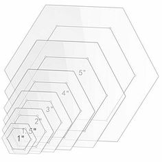 the hexagonal pattern is shown with numbers and measurements for each piece in it