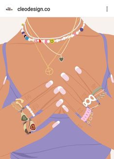 an image of a woman with jewelry on her chest