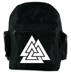 Norse Triangle Knot Backpack School Bag The Valknut Odin's Slain Warriors Mens Accessories Bracelet, Viking Symbol, Brows On Fleek, Viking Symbols