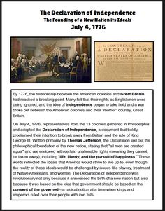 an article about the declaration of the united states