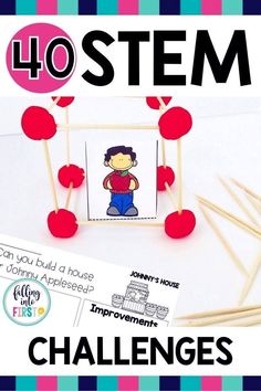 Monthly STEM challenges for early elementary kids. With 40 challenges you can bring math and science into your classroom all year long with fun and engaging STEM activities. Elementary Stem, Stem Elementary, Stem Challenges, Preschool Classroom