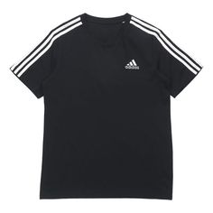 Adidas M 3s Sj T Sports Training Stripe Round Neck Short Sleeve Black GL3732 (Men's) Sports Training, Stylish Sneakers, Perfect Pair, Round Neck, Adidas, Sports, Sneakers, Quick Saves, Black