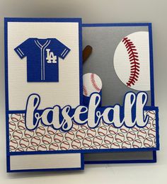 a baseball themed card with the word baseball on it and two baseballs in the background