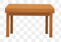 a wooden table on a white background, with no one at the top or bottom