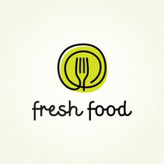 fresh food logo with fork and spoon on white background stock photo © shutterstocker