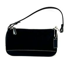 Never Used Coach Signature Canvas Black Demi Pouch With Leather Trim Bag. Interior Spotless Exterior In Excellent Condition Had In My Closet, But Never Used Purse. Bag Interior, Bags Coach, Signature Canvas, Trim Color, Leather Trim, Coach Bags, Leather Trims, Shoulder Bags, Bag Lady