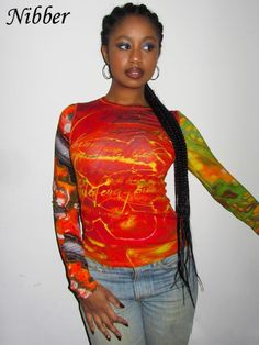 Y2k Fashion Sexy Slim Fit T-shirt Short Tie Dye Print Street Style Top for Women Going Out Party Night Clubwear New Top Designs For Women, Short Tie, Clothing Catalog, Slim Fit Shorts, Top For Women, T Shirt And Shorts, Tie Dye Print, Party Night, Y2k Fashion